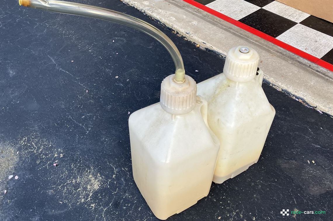 5gallon fuel jugs + small car or gokart chassis stand